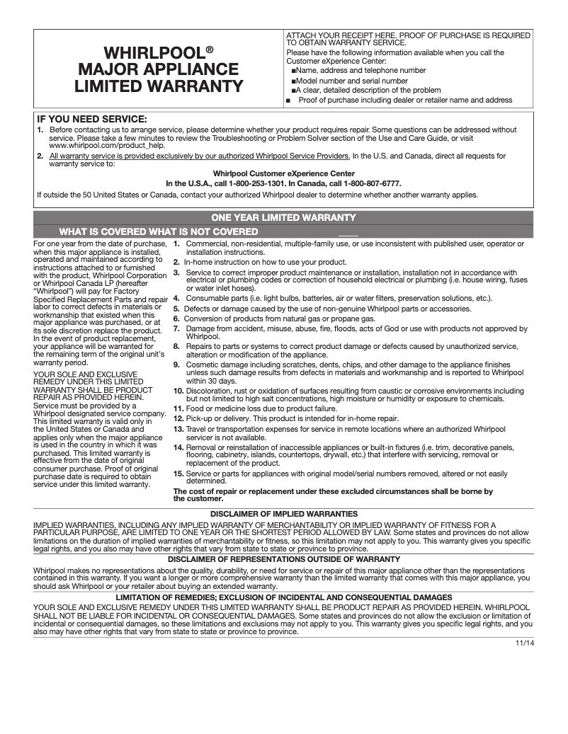 Imagen de la primera página del manual del dispositivo YWML55011HS