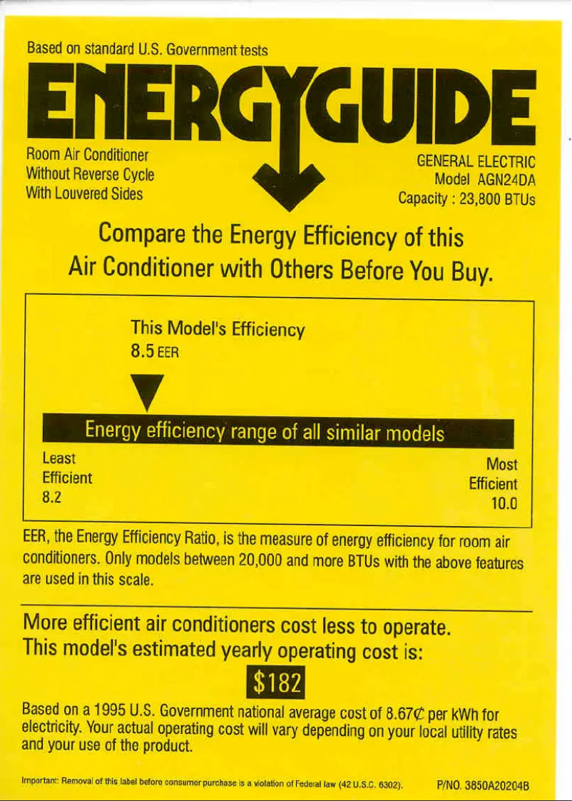 Imagen de la primera página del manual del dispositivo Quiet-Aire AGN24DA