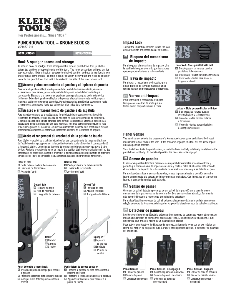 Imagen de la primera página del manual del dispositivo VDV427-014