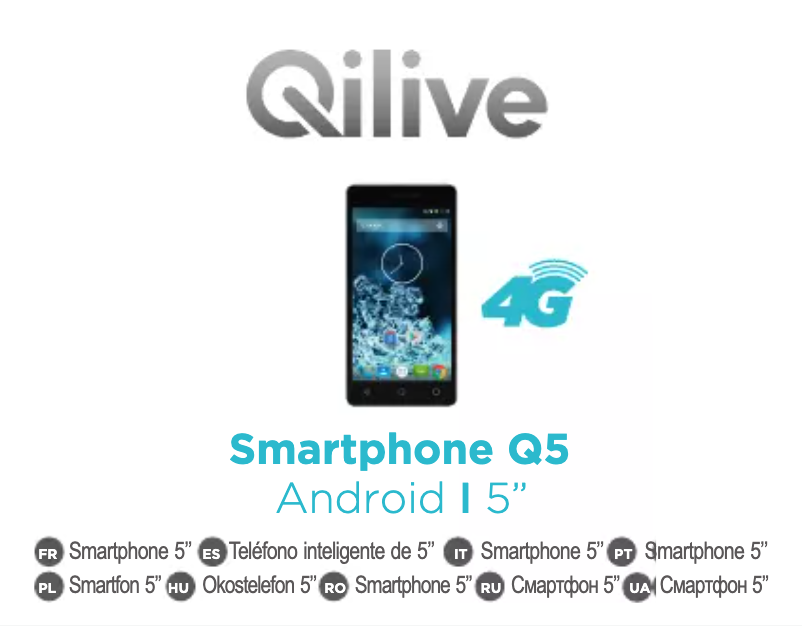Imagen de la primera página del manual del dispositivo Q5 5inch