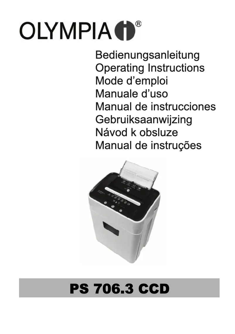 Imagen de la primera página del manual del dispositivo PS 706.3 CCD
