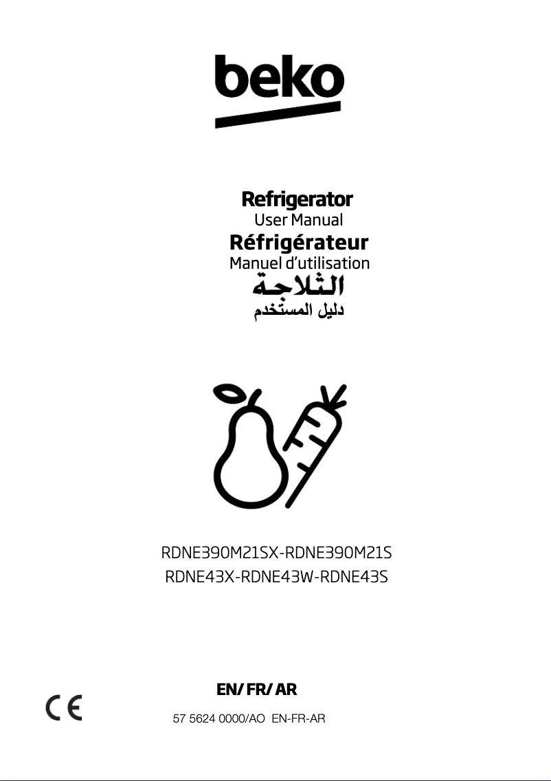 Imagen de la primera página del manual del dispositivo RDNE43S