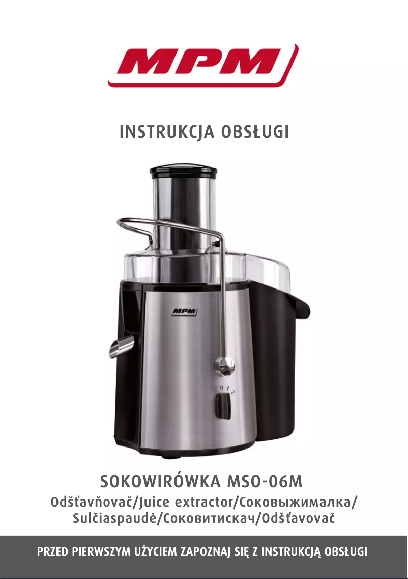 Imagen de la primera página del manual del dispositivo MSO-06M