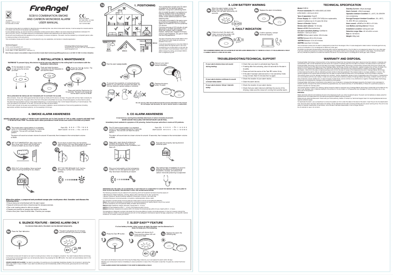 Imagen de la primera página del manual del dispositivo SCB10