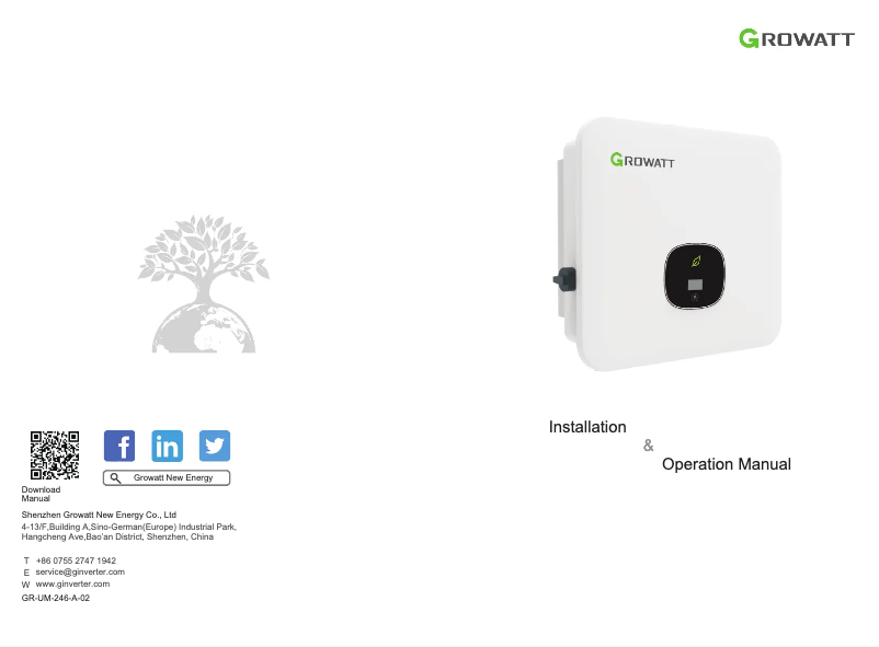 Imagen de la primera página del manual del dispositivo MOD 6000TL3-XH