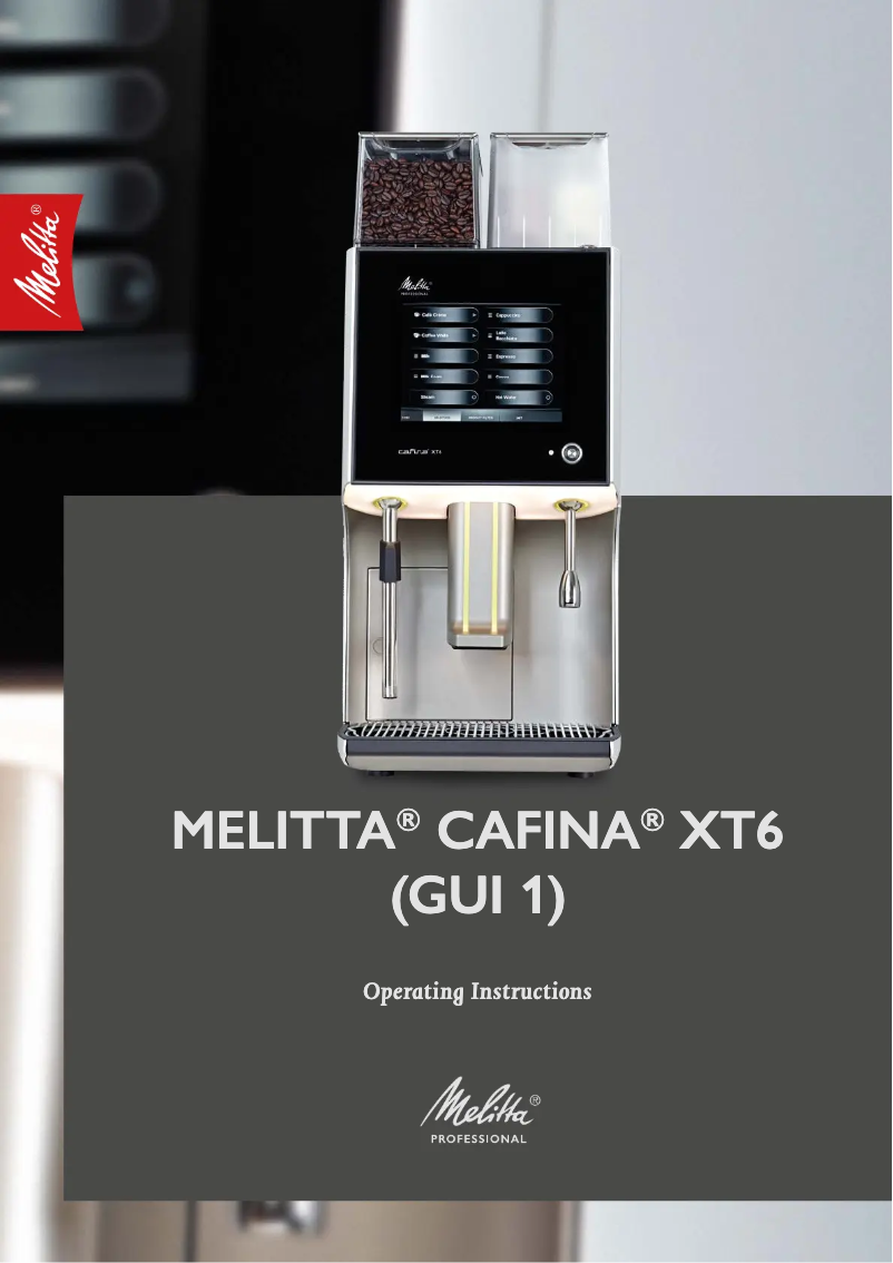 Página 1 del manual Ficha técnica Melitta Cafina XT180