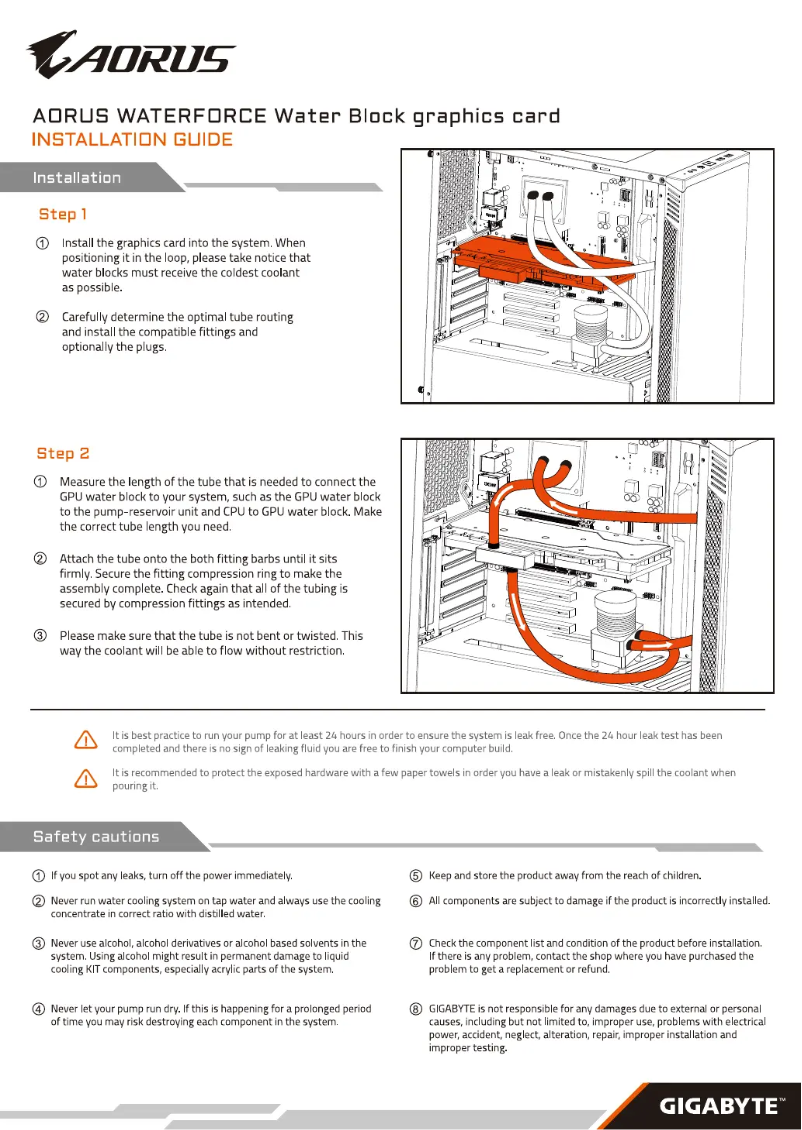 Página 1 del manual Manual de usuario Gigabyte AORUS GeForce RTX 3090 XTREME WATERFORCE WB 24G