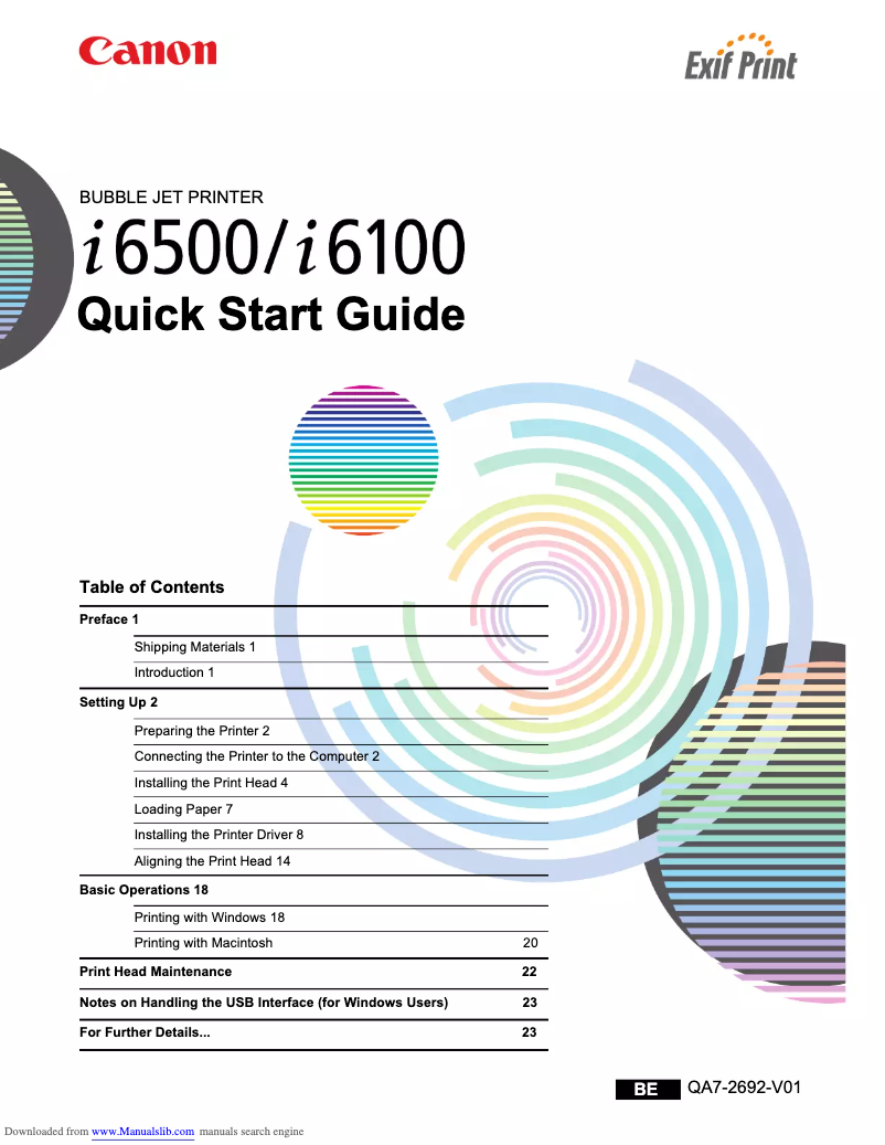 Página 1 del manual Manual de usuario Canon Bubble Jet i6500