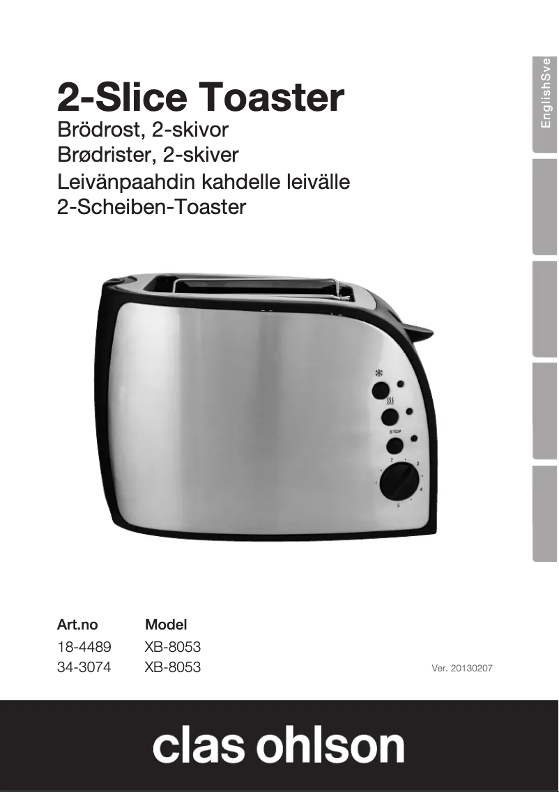 Imagen de la primera página del manual del dispositivo XB-8053