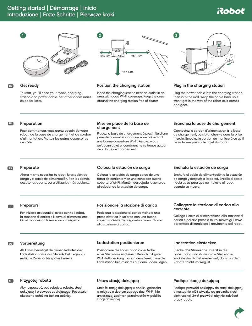 Imagen de la primera página del manual del dispositivo Roomba Combo I5+