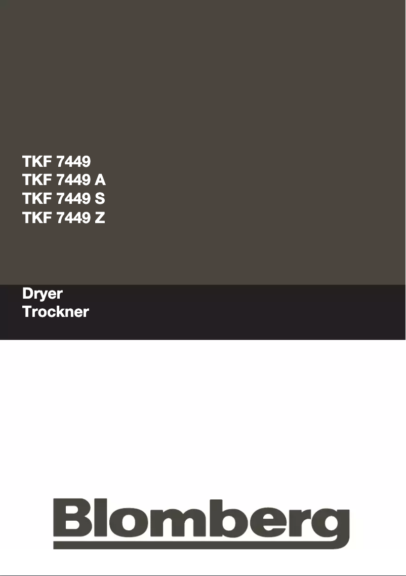 Página 1 del manual Manual de usuario Blomberg TKF 7449 A