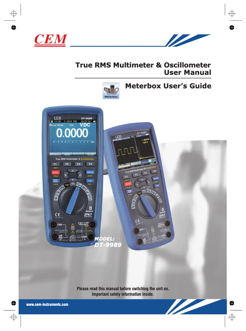 Página nº 1 - Manual de usuario CEM DT-9989