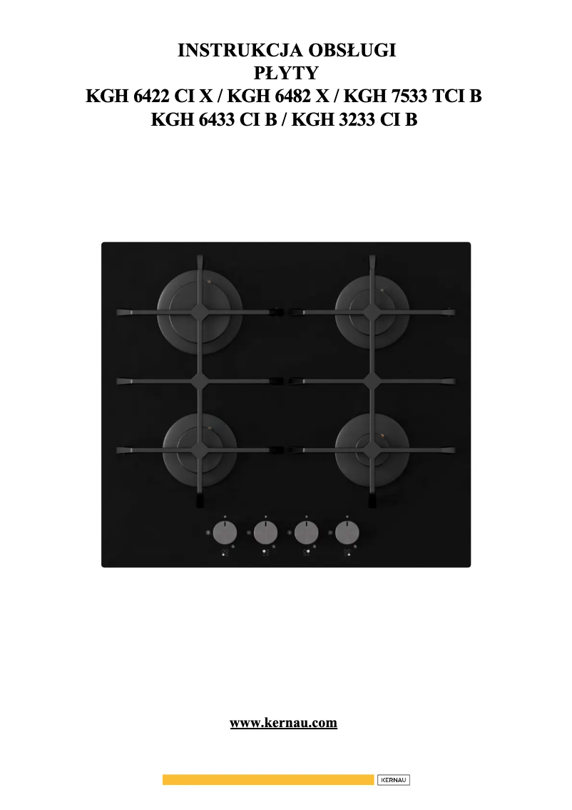 Imagen de la primera página del manual del dispositivo KGH 6482 X