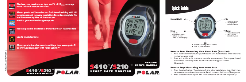 Imagen de la primera página del manual del dispositivo S210