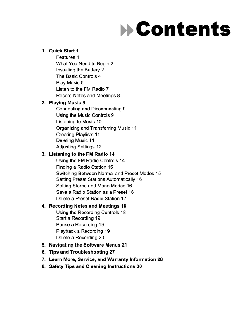 Página 1 del manual Manual de usuario Sandisk SDMX1-256