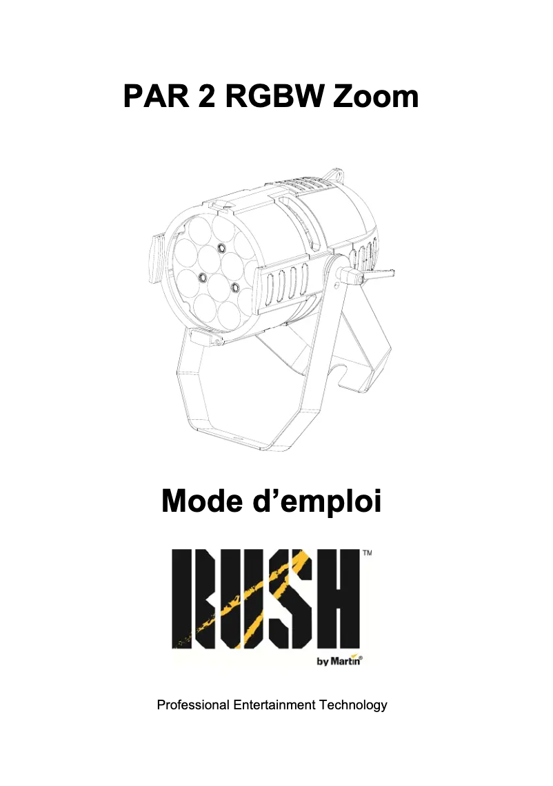 Página 1 del manual Manual de usuario Martin RUSH PAR 2 RGBW Zoom