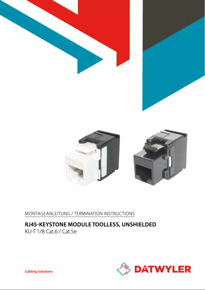 Página 1 del manual Manual de usuario Dätwyler KU-T 1/8 Cat.6