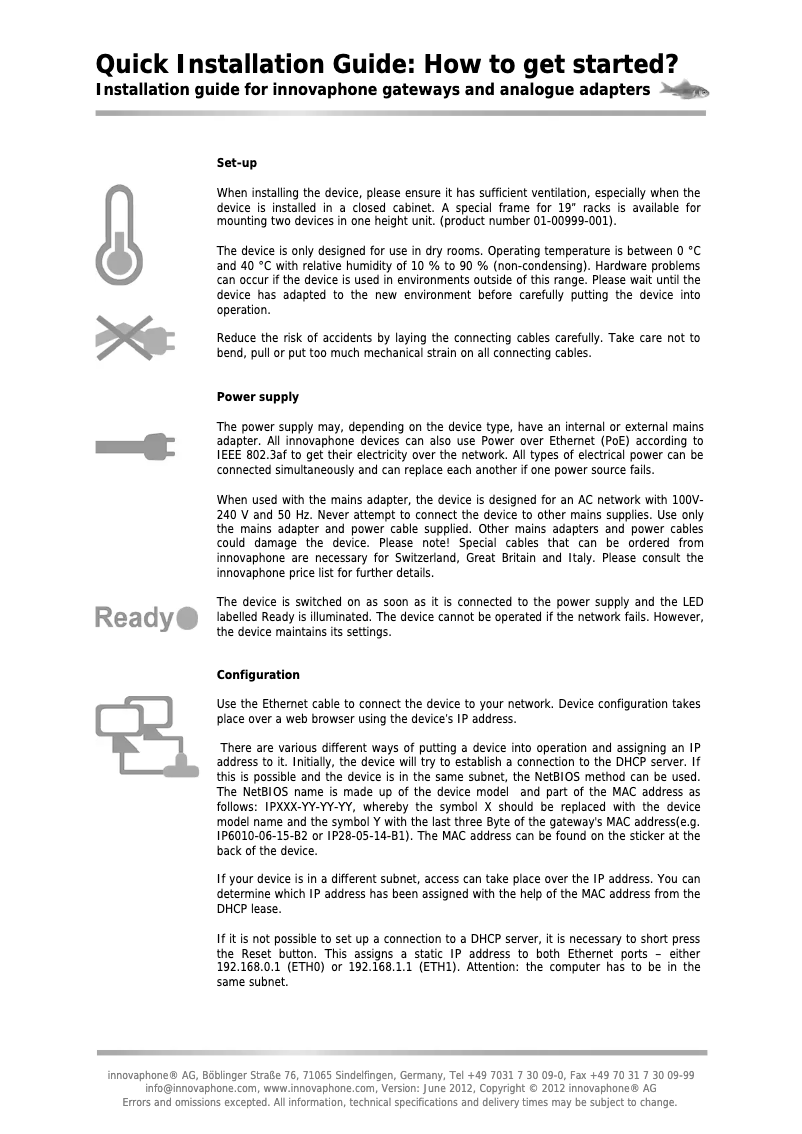 Imagen de la primera página del manual del dispositivo IP800