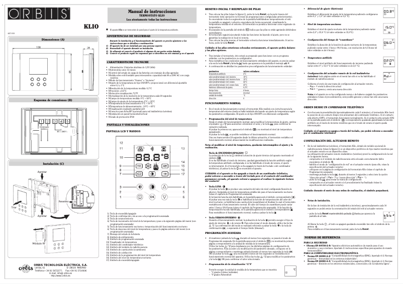 Página 1 del manual Manual de usuario Orbis Klio