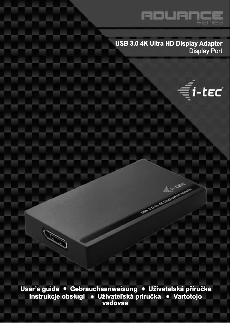 Imagen de la primera página del manual del dispositivo U3DP4K