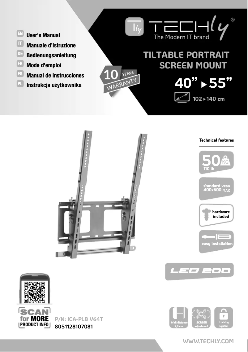 Imagen de la primera página del manual del dispositivo ICA-PLB V64T