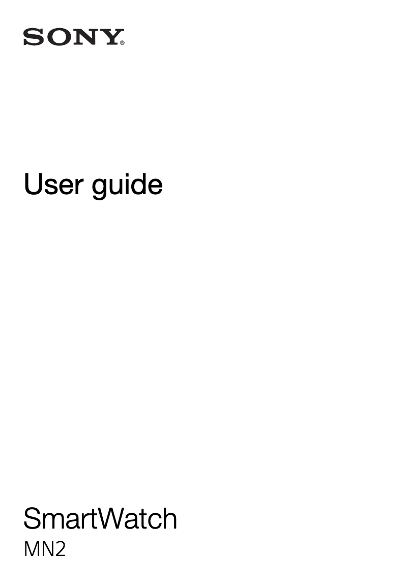 Página 1 del manual Manual de usuario Sony Bluetooth SmartWatch Android