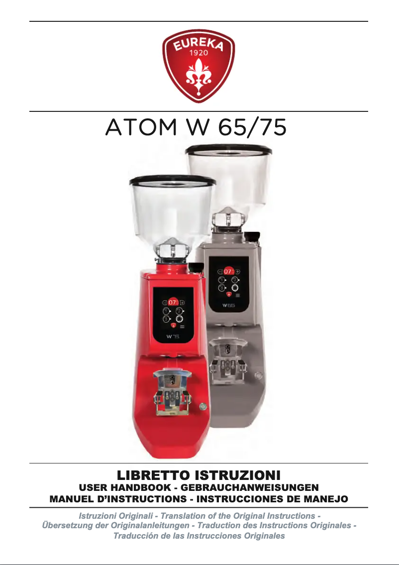 Página 1 del manual Manual de usuario Eureka Atom W 75