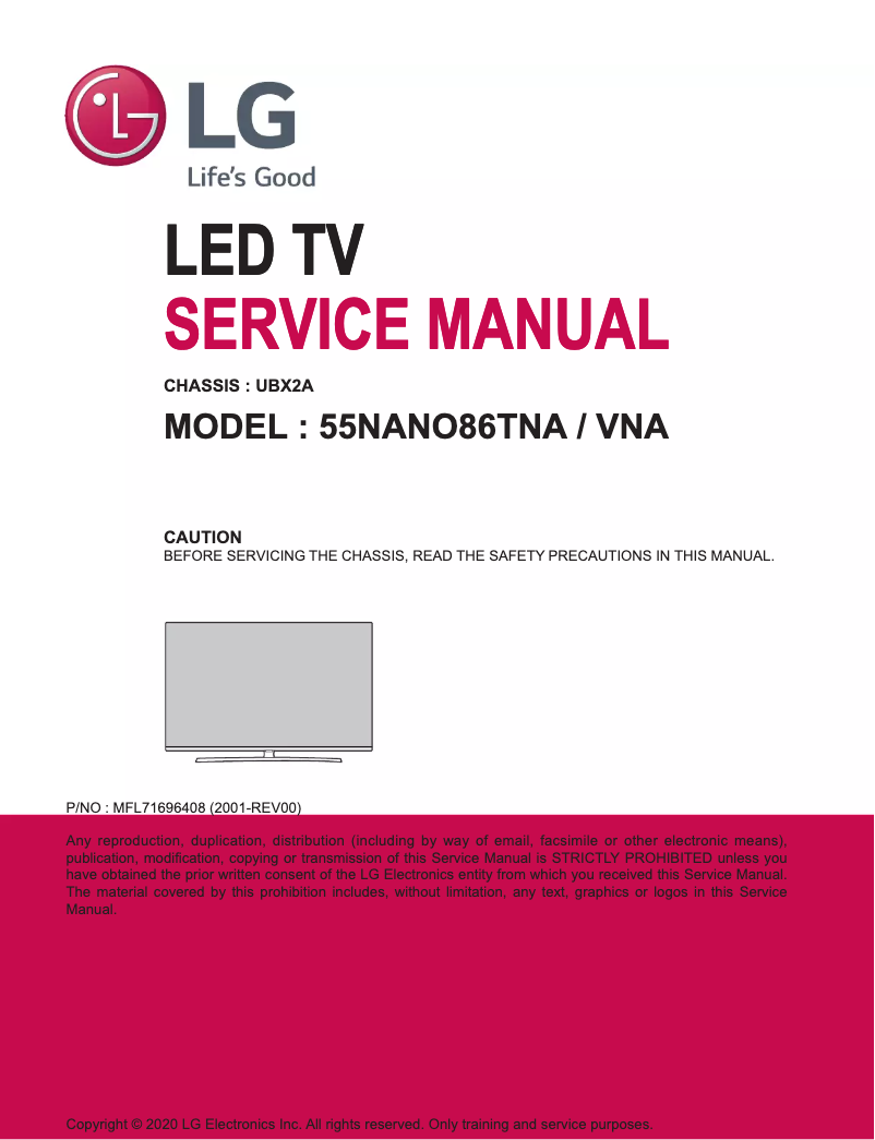 Imagen de la primera página del manual del dispositivo 55NANO86TNA