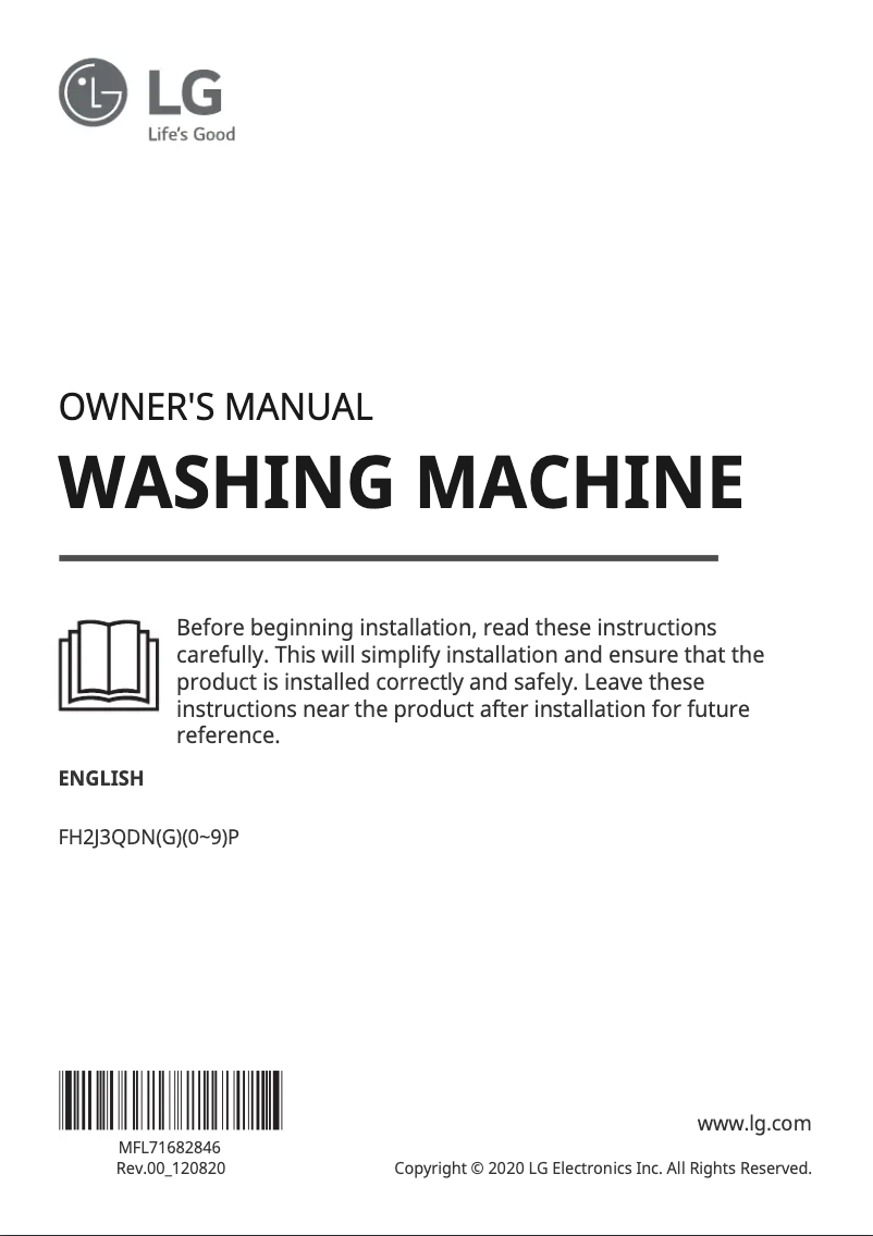 Imagen de la primera página del manual del dispositivo FH2J3TDNG0P