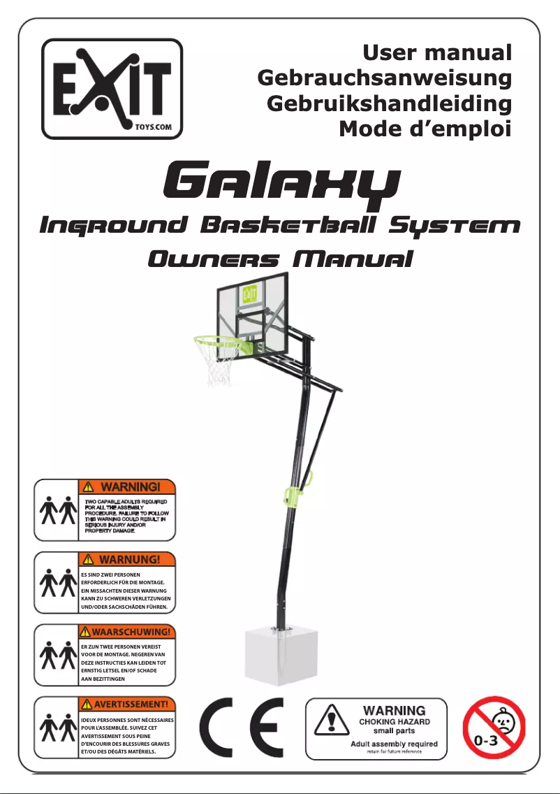 Página 1 del manual Manual de usuario EXIT Galaxy Inground Basket