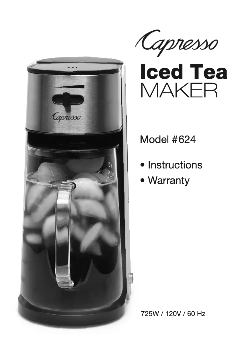 Imagen de la primera página del manual del dispositivo Iced Tea Maker 624