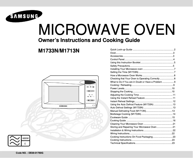 Página 1 del manual Manual de usuario Samsung M1713N