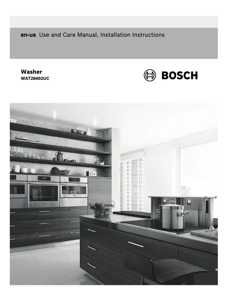 Página nº 1 - Manual de uso y mantenimiento Bosch WAT28402U