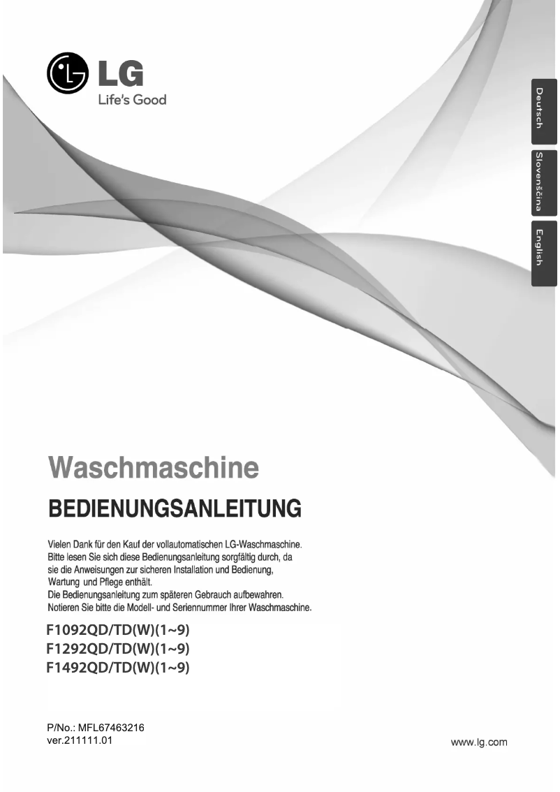 Imagen de la primera página del manual del dispositivo F1492QD