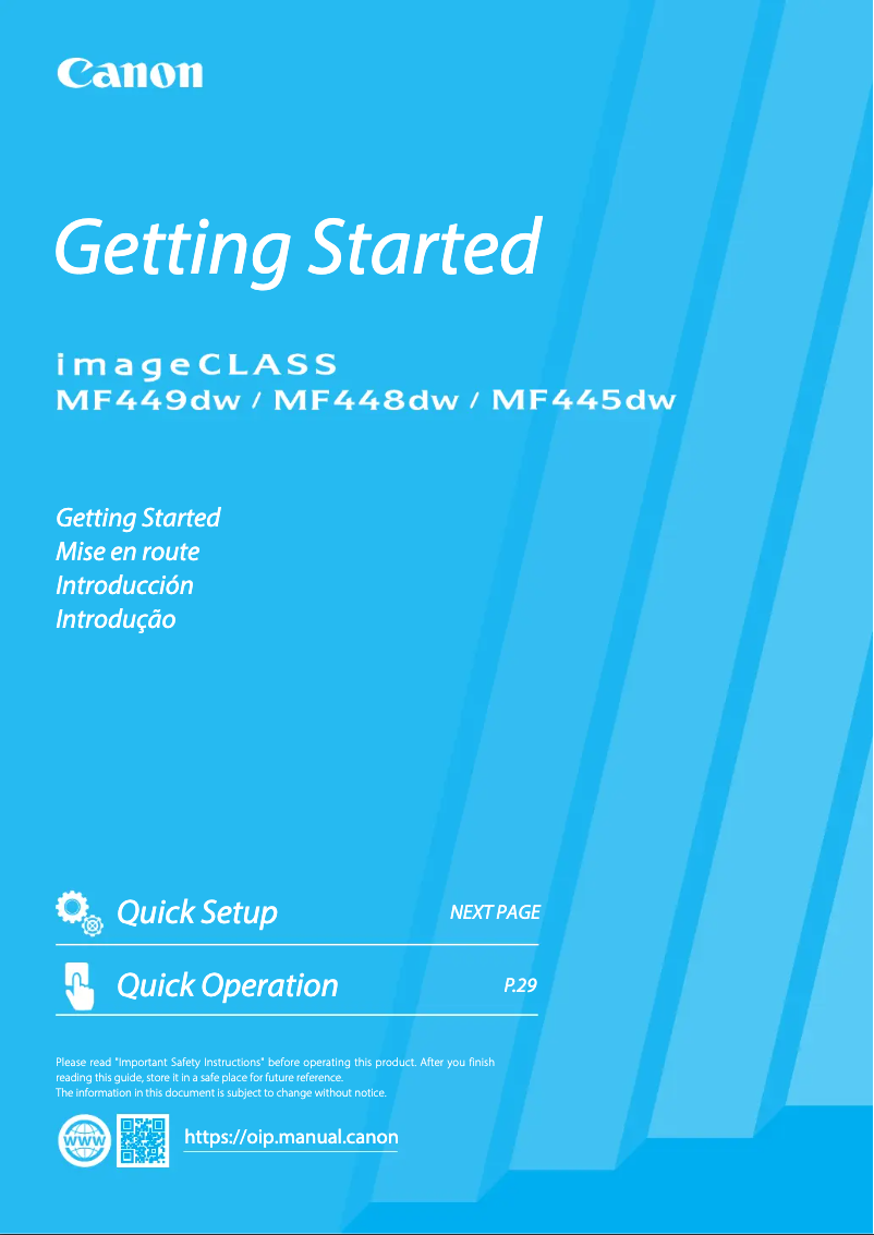 Página 1 del manual Manual de usuario Canon imageCLASS MF448dw