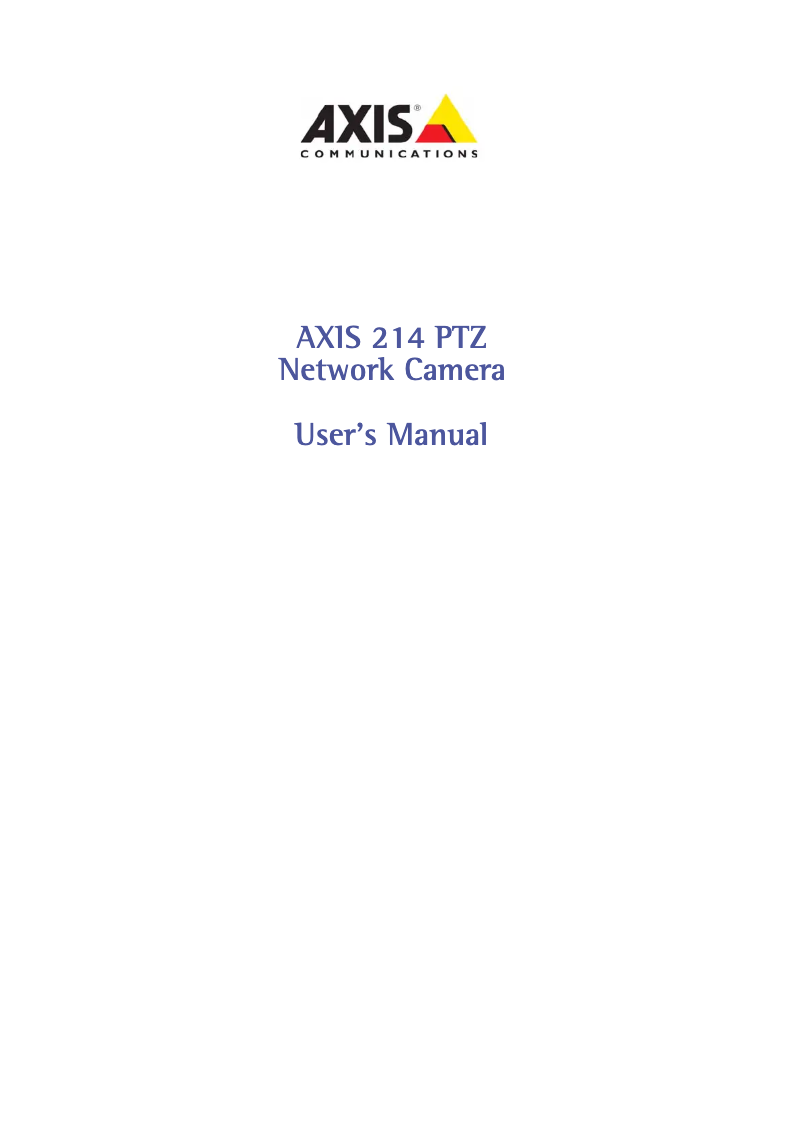 Página 1 del manual Manual de usuario Axis 214 PTZ