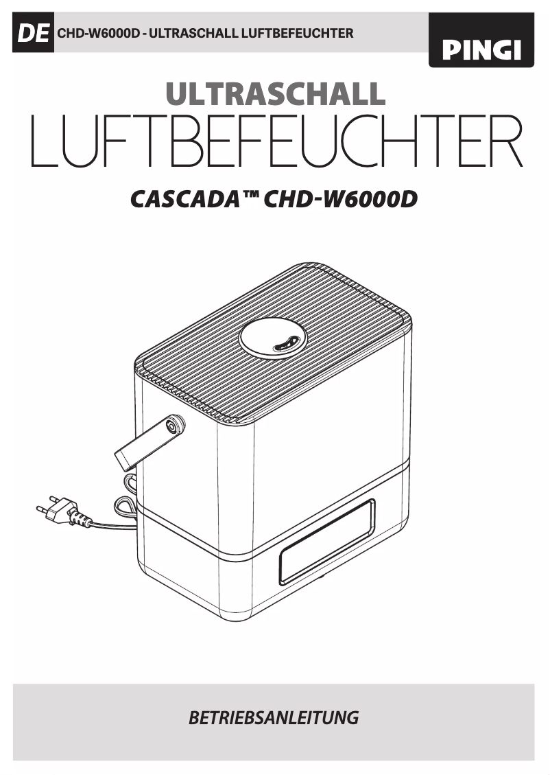 Imagen de la primera página del manual del dispositivo Cascada CHD-W6000D