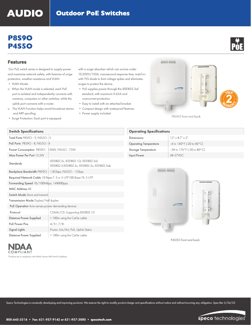 Imagen de la primera página del manual del dispositivo P4S5O