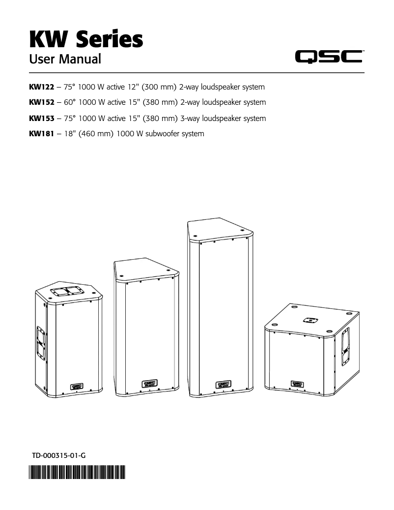 Página nº 1 - Manual de usuario QSC KW181