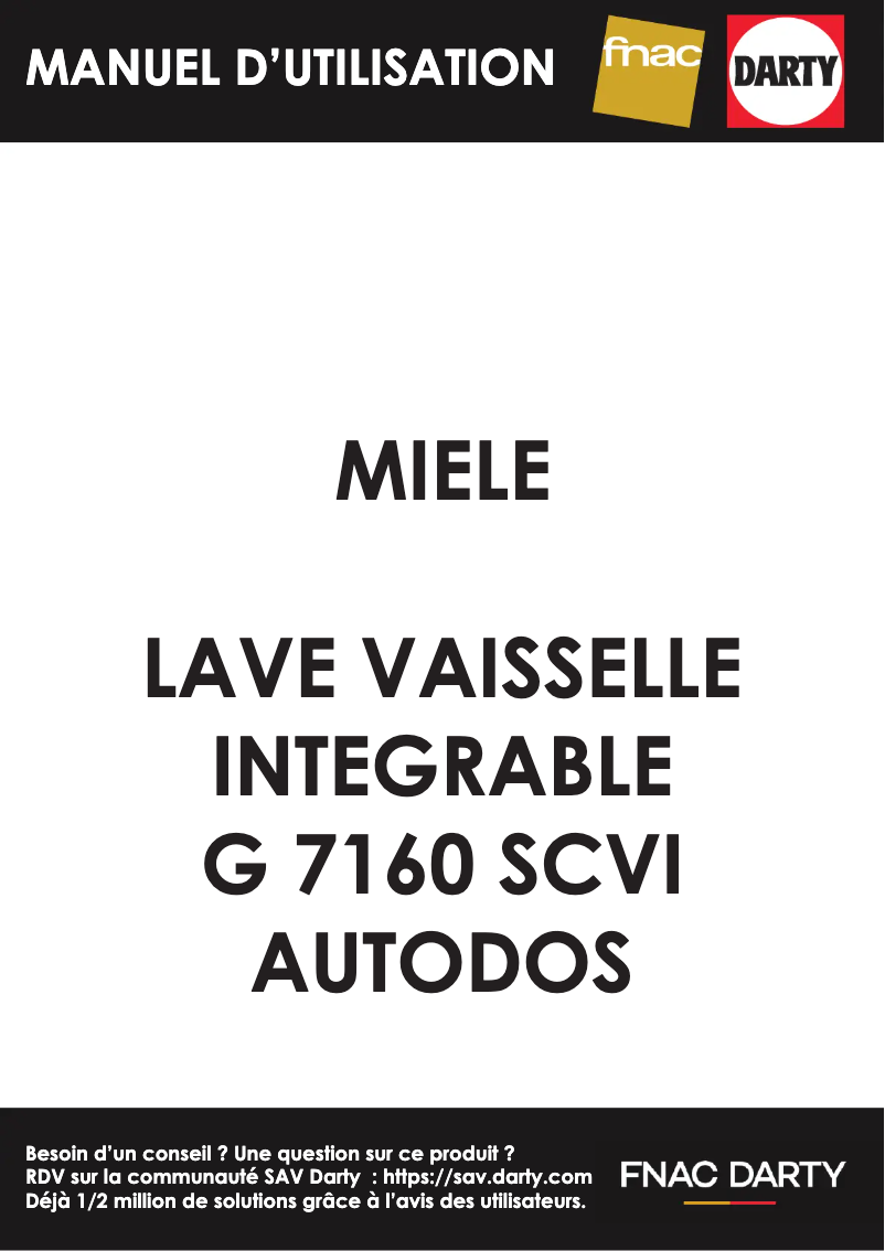 Página 1 del manual Manual de usuario Miele G 7160 SCVi AutoDos