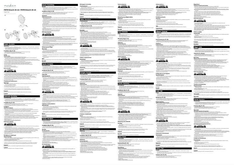 Página 1 del manual Manual de usuario Nedis FNTB10CWT40P