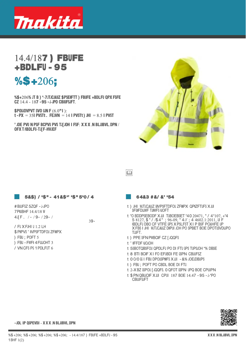 Imagen de la primera página del manual del dispositivo DCJ206Z