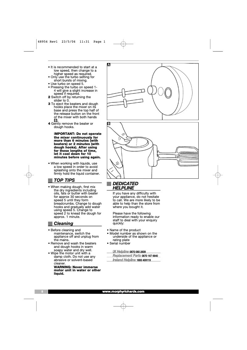 Imagen de la primera página del manual del dispositivo 48954