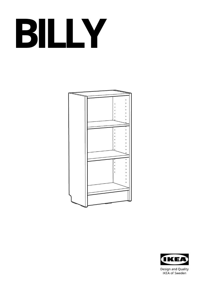 Página 1 del manual Manual de usuario Ikea BILLY 104.773.32