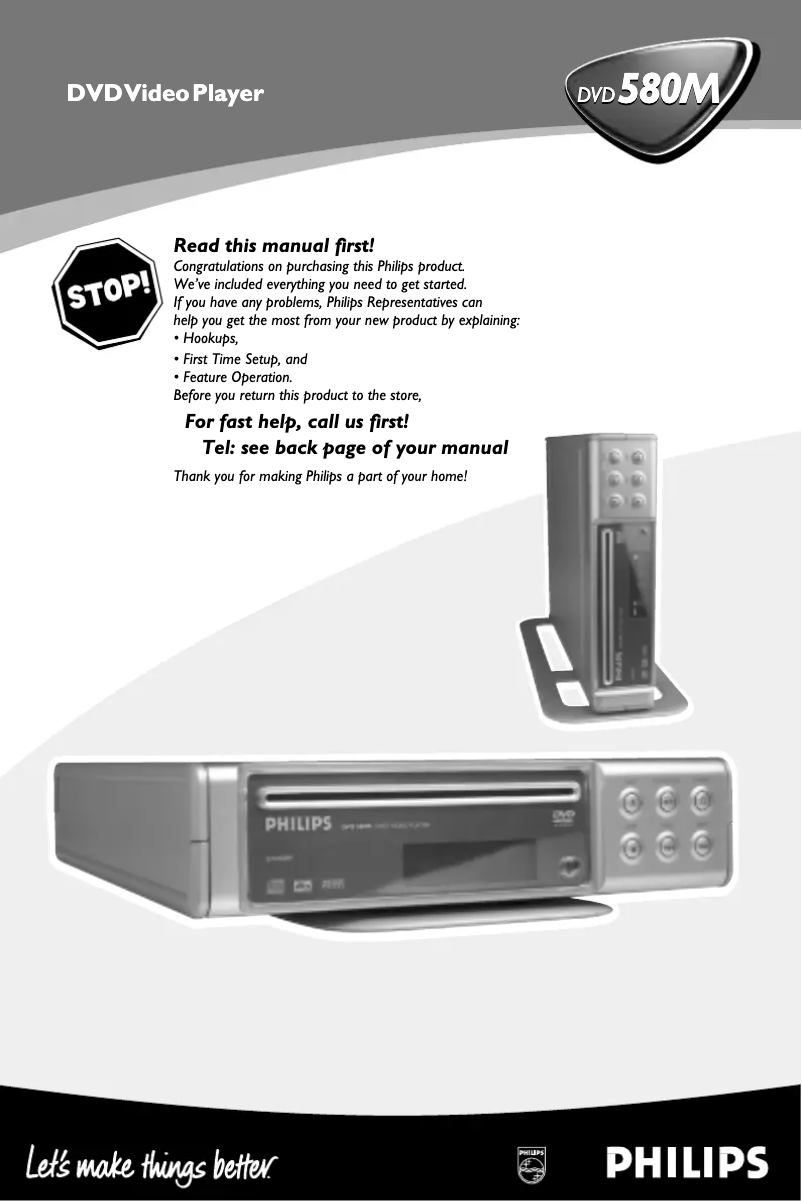 Página 1 del manual Manual de usuario Philips DVD580M