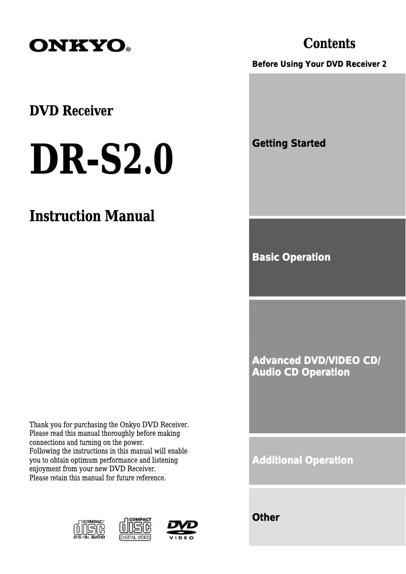 Imagen de la primera página del manual del dispositivo DR-S2.0