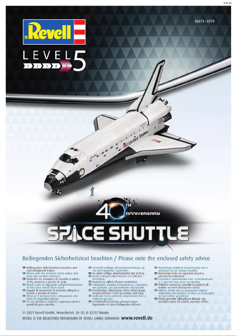 Imagen de la primera página del manual del dispositivo Space Shuttle