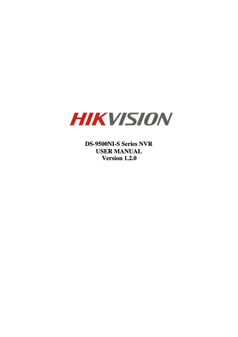 Página 1 del manual Manual de usuario Hikvision DS-9516NI-S
