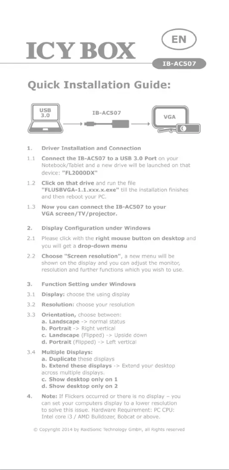 Página nº 1 - Manual de usuario Raidsonic IB-AC507