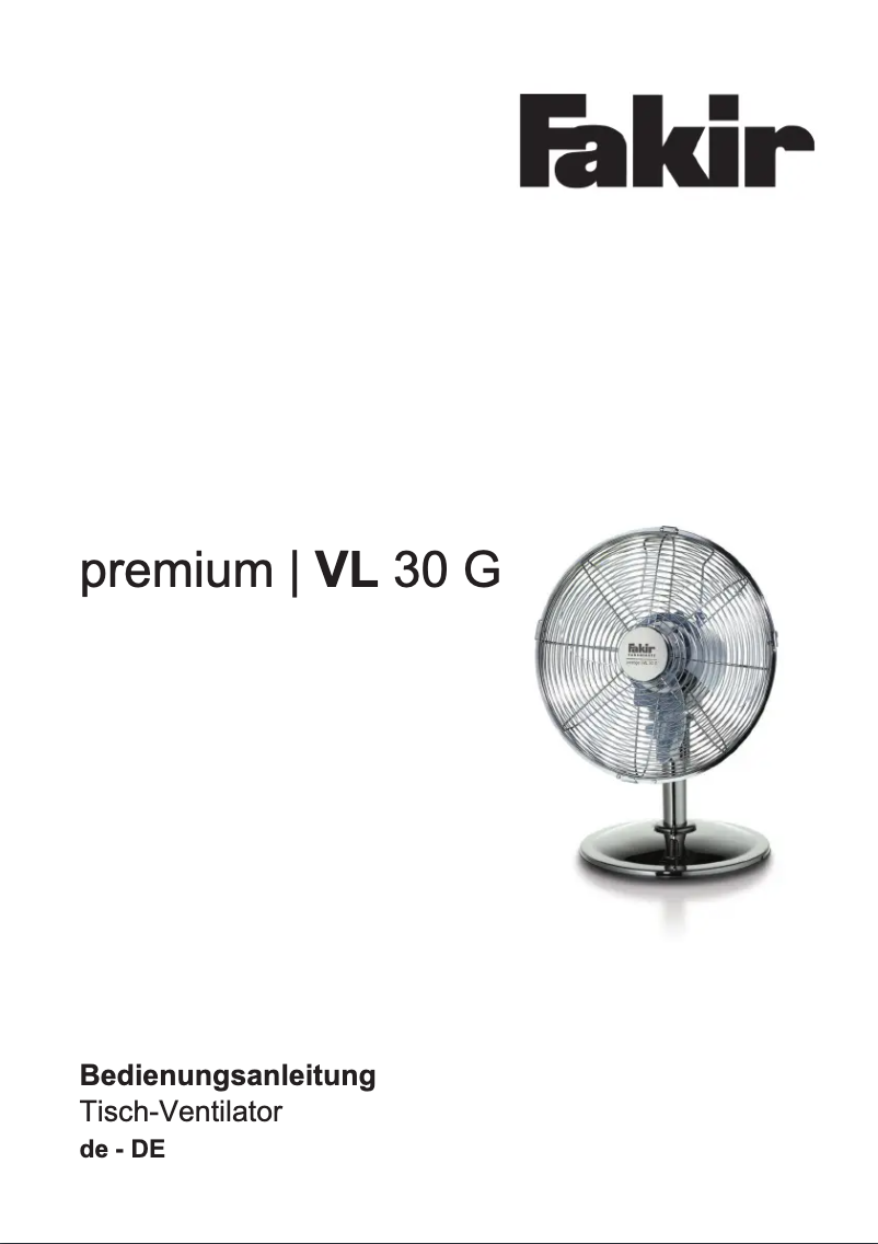 Imagen de la primera página del manual del dispositivo Prestige VL 30 G